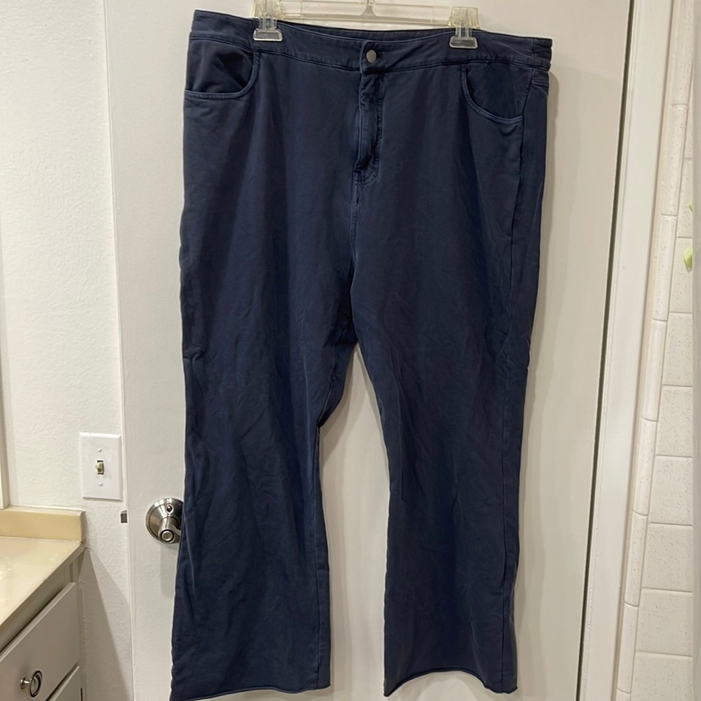 BP jeggings, soft material,size 1X, color is a washed blue gray, raw bottoms
